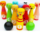 Mini 13 Pieces Creative Cartoon Bowling Set Kids Hands-on Intellectual Development Toy Good Gifts Games