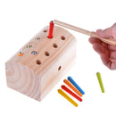 Wooden Magnetic Catch Insects Game Toys Kids Early Education Puzzle Children Toys Wood Color