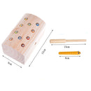 Wooden Magnetic Catch Insects Game Toys Kids Early Education Puzzle Children Toys Wood Color