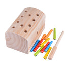 Wooden Magnetic Catch Insects Game Toys Kids Early Education Puzzle Children Toys Wood Color