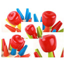 4.7x4.7inch Children Wooden Magnetic Colorful Hedgehog Blocks Model Puzzle Assemble Toys for Baby Kids Early Education Fine Motor Skills