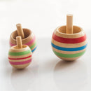 3 Pieces Wooden Colorful Spinning Top Rotating Gyro Kids Children Wooden Classic Tops Science Turn Upside Down Wooden Gyro Party Toys Educational Toys