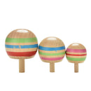 3 Pieces Wooden Colorful Spinning Top Rotating Gyro Kids Children Wooden Classic Tops Science Turn Upside Down Wooden Gyro Party Toys Educational Toys