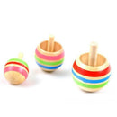 3 Pieces Wooden Colorful Spinning Top Rotating Gyro Kids Children Wooden Classic Tops Science Turn Upside Down Wooden Gyro Party Toys Educational Toys