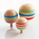 3 Pieces Wooden Colorful Spinning Top Rotating Gyro Kids Children Wooden Classic Tops Science Turn Upside Down Wooden Gyro Party Toys Educational Toys