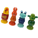 4inch 4Pieces/Set Cute Screws Animal Dolls Nuts Assembled Animal Bowling Ball Toys Children Kids Educational Toys Xmas Gifts