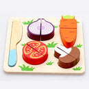 Cute Magnetic Wooden Vegetables Pretend Play Bright color Radish Set Kids Educational