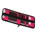 Set of 29 Pieces Assorted Sketching Charcoal Pencil Set Sketch Pencils w/ Zip 36-holes Pencial Bag Red