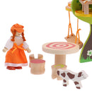 Baby DIY Assemby Toy Wood Tree Doll House Building Educational Pretend Toy