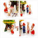 Baby DIY Assemby Toy Wood Tree Doll House Building Educational Pretend Toy