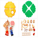 Baby DIY Assemby Toy Wood Tree Doll House Building Educational Pretend Toy