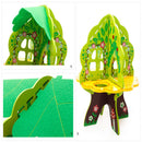 Baby DIY Assemby Toy Wood Tree Doll House Building Educational Pretend Toy