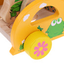 Baby Kid Children Developmental Wooden Sound Bear Drum Drag Along Walker Toys