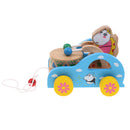 Baby Developmental Toy Toddler Wooden Car Cartoon Animanl Play Drum Sound Maker Toys