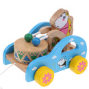 Baby Developmental Toy Toddler Wooden Car Cartoon Animanl Play Drum Sound Maker Toys