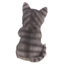 Cute Resin Maine Coon Cat Figurine with Welcome Signs Home Garden Decor 9'' Height