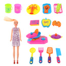 Set of 19 Pieces Plastic Kitchenware Kits Kids Pretend Family Play Toy