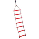 New Children Outdoor Playhouse Plastic 6 Rungs Rope Climbing Ladder Garden Playground Toy Red
