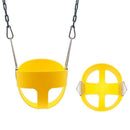 Kids Safety Heavy Load Bearing High Back Full Bucket Swing Seat Playground Summer Outdoor Fitness Game Fun Swingset Toy Yellow
