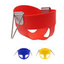 High Quality Children High Back Full Bucket Swing Seat with Metal Triangle Playground Backyard Outdoor Fun Toy Red