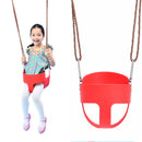 High Quality Children High Back Full Bucket Swing Seat with Metal Triangle Playground Backyard Outdoor Fun Toy Red