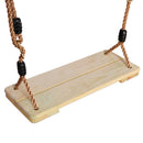 Kids Indoor Outdoor Wooden Flat Swing Seat Backyard Garden Fun Playground Swingset Toy