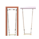 Kids Indoor Outdoor Wooden Flat Swing Seat Backyard Garden Fun Playground Swingset Toy