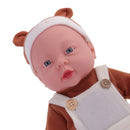 Handmade Realistic Baby Doll Vinyl Realistic 16'' Newborn Baby Doll Boy with Clothes Hat Lifelike Alive Kids Birthday Xmas Gift