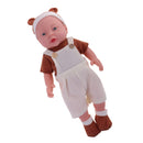 Handmade Realistic Baby Doll Vinyl Realistic 16'' Newborn Baby Doll Boy with Clothes Hat Lifelike Alive Kids Birthday Xmas Gift