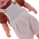 Handmade Realistic Baby Doll Vinyl Realistic 16'' Newborn Baby Doll Boy with Clothes Hat Lifelike Alive Kids Birthday Xmas Gift