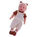 Handmade Realistic Baby Doll Vinyl Realistic 16'' Newborn Baby Doll Boy with Clothes Hat Lifelike Alive Kids Birthday Xmas Gift