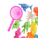 32 Pieces Fish Model Set Baby Magnetic Fishing Bath Toy Kid Pretend Play