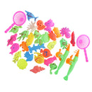 32 Pieces Fish Model Set Baby Magnetic Fishing Bath Toy Kid Pretend Play