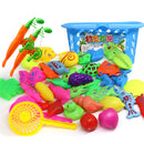 38Pcs Baby Bath Time Magnetic Fishing Toy Vivid Fish Model Set Kids Fish Toy Early Developmental