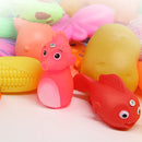 46Pcs Baby Bath Time Magnetic Fishing Toy Vivid Fish Model Set Kids Fish Squeaky Sound Toy Early Developmental