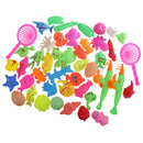46Pcs Baby Bath Time Magnetic Fishing Toy Vivid Fish Model Set Kids Fish Squeaky Sound Toy Early Developmental