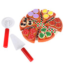 Funny Magnetic Wood Vegetables Pizza Pretend Play Set Kids Colorful Hand Eye Coordination Toy