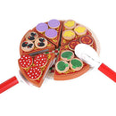 Funny Magnetic Wood Vegetables Pizza Pretend Play Set Kids Colorful Hand Eye Coordination Toy