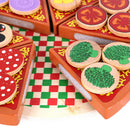 Funny Magnetic Wood Vegetables Pizza Pretend Play Set Kids Colorful Hand Eye Coordination Toy