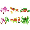 3D Wood Puzzle Dressing Table Set DIY Assembly Blocks Model Kids Pretend Play Hands-on Toy Home Decor