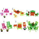 3D Wood Puzzle Dressing Table Set DIY Assembly Blocks Model Kids Pretend Play Hands-on Toy Home Decor