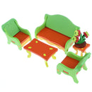 Colorful 3D Wood Puzzle Furniture Model Assembly Blocks Children Hand Eye Coordination Toy