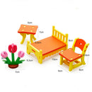 3D Wood Puzzle Bedroom Furniture Set DIY Assembly Blocks Model Kids Pretend Play Hands-on Toy Home Decor