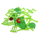 Colorful 3D Wood Puzzle Dining Table Set Model Assembly Blocks Children Hand Eye Coordination Toy