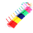 20Pcs Plastic Whistle with Lanyard for Referee Coach School Sports and Outdoor Hiking Camping Travel Emergency Survival Tools