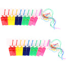 20Pcs Plastic Whistle with Lanyard for Referee Coach School Sports and Outdoor Hiking Camping Travel Emergency Survival Tools