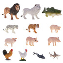 Simulation Wildlife Animals Lion Model Action Figures Kids Toy Collectibles Home Decor Yellow