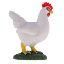 Environmental PVC Realistic Zoo Figures Jungle Farm Animals Cock Figurine Kids Toy Party Bag Favor White