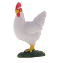 Environmental PVC Realistic Zoo Figures Jungle Farm Animals Cock Figurine Kids Toy Party Bag Favor White