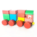 Colorful Baby Toddler Magnetic Train Toys Buliding Wooden Blocks Puzzle Game Educational Stacking Toy